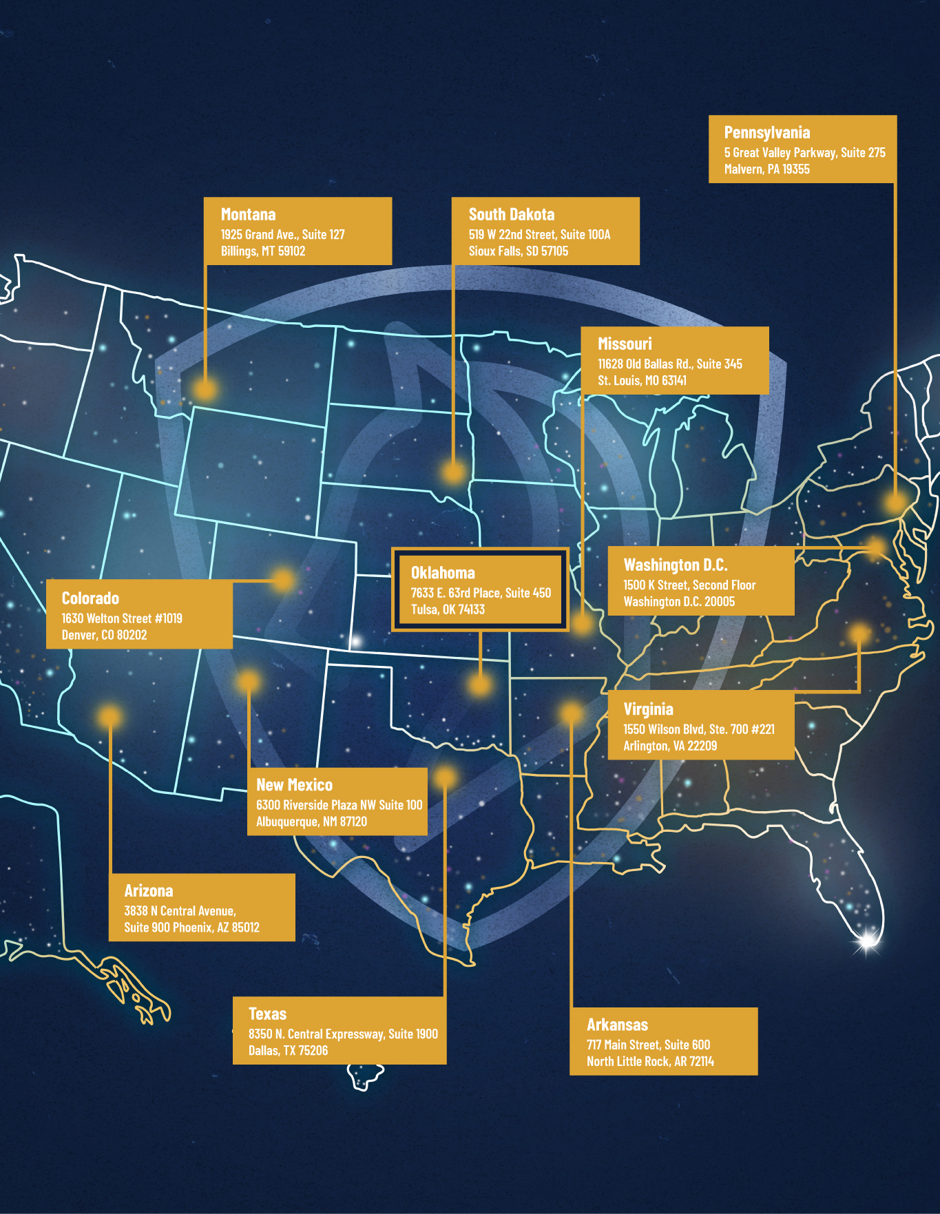 Iron Horse Security Mobile Offices Map